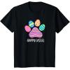 image:imageCute Dog Paw Easter Design with Colorful Eggs for Dog Lover TShirtBlack