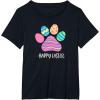 image:imageCute Dog Paw Easter Design with Colorful Eggs for Dog Lover TShirtBlack