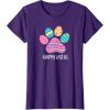 image:imageCute Dog Paw Easter Design with Colorful Eggs for Dog Lover TShirtPurple
