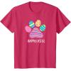 image:imageCute Dog Paw Easter Design with Colorful Eggs for Dog Lover TShirtRed Heather
