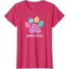 image:imageCute Dog Paw Easter Design with Colorful Eggs for Dog Lover TShirtRed Heather