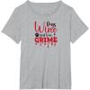 image:imageDogs Wine amp True Crime Design TShirtHeather Grey