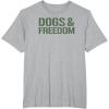 image:imageDogs amp Freedom Dog Lover Design TShirtHeather Grey