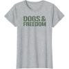 image:imageDogs amp Freedom Dog Lover Design TShirtHeather Grey
