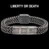 image:imageHero Company American Eagle Dont Tread On Me Mens Bracelet  Stainless Steel Bracelet for Men  Helps Pair Veterans with a Service Dog or Shelter Dog