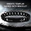 image:imageHero Company Black Cuban Link Bracelet for Men Knights Templar Sacred Oath  Helps Pair Veterans with a Service Dog or Shelter Dog