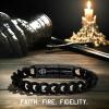 image:imageHero Company Black Cuban Link Bracelet for Men Knights Templar Sacred Oath  Helps Pair Veterans with a Service Dog or Shelter Dog