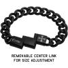 image:imageHero Company Black Cuban Link Bracelet for Men Knights Templar Sacred Oath  Helps Pair Veterans with a Service Dog or Shelter Dog