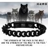 image:imageHero Company Black Cuban Link Bracelet for Men Never Retreat Alpha Wolf  Helps Pair Veterans with a Service Dog or Shelter Dog