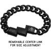 image:imageHero Company Black Cuban Link Bracelet for Men Never Retreat Alpha Wolf  Helps Pair Veterans with a Service Dog or Shelter Dog