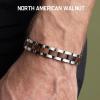 image:imageHero Company Bowie Frontiersman Mens Bracelet  Stainless Steel amp Wood Link Bracelet for Men  Helps Pair Veterans with a Service Dog or Shelter Dog
