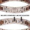 image:imageHero Company Bowie Frontiersman Mens Bracelet  Stainless Steel amp Wood Link Bracelet for Men  Helps Pair Veterans with a Service Dog or Shelter Dog