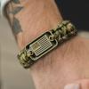 image:imageHero Company Camo Paracord Bracelet  Tactical Survival Bracelet for Men with Bronze USA Flag  Helps Pair Military Veterans with a Companion DogCamo Green