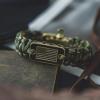 image:imageHero Company Camo Paracord Bracelet  Tactical Survival Bracelet for Men with Bronze USA Flag  Helps Pair Military Veterans with a Companion DogCamo Green