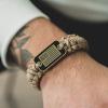 image:imageHero Company Camo Paracord Bracelet  Tactical Survival Bracelet for Men with Bronze USA Flag  Helps Pair Military Veterans with a Companion DogDesert Camo
