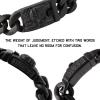 image:imageHero Company Cuban Link Bracelet for Men  Vindicta Retribution Black Skull Stainless Steel Bracelet  Helps Pair Veterans With A Service Dog or Shelter DogBlack