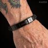 image:imageHero Company Leather Bracelet for Men  Loyal Friend Morse Code Dog Memorial Urn Bracelet  Helps Pair Veterans with a Service or Shelter Dog