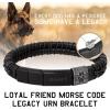 image:imageHero Company Leather Bracelet for Men  Loyal Friend Morse Code Dog Memorial Urn Bracelet  Helps Pair Veterans with a Service or Shelter Dog
