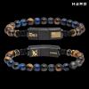 image:imageHero Company Nighthawk Tigers Eye Bracelet  American Flag Mens Beaded Bracelet  Helps Pair Veterans with a Service Dog or Shelter Dog