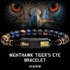image:imageHero Company Nighthawk Tigers Eye Bracelet  American Flag Mens Beaded Bracelet  Helps Pair Veterans with a Service Dog or Shelter Dog