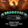 image:imageHero Company Phoenix Rising Fire Agate amp Lava Beaded Bracelet for Men  Helps Pair Veterans With A Service Dog Or Shelter Dog