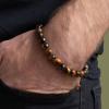 image:imageHero Company Tigers Eye Bracelet  American Flag Mens Beaded Bracelet  Helps Pair Veterans with a Service Dog or Shelter Dog
