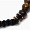 image:imageHero Company Tigers Eye Bracelet  American Flag Mens Beaded Bracelet  Helps Pair Veterans with a Service Dog or Shelter Dog