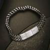 image:imageiHeartDogs Hero Company Link Bracelet for Men  Knights Creed Believe Credo Chain Bracelet