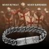 image:imageiHeartDogs Hero Company Link Bracelet for Men  The Knights Templar Never Retreat Never Surrender Chain Bracelet