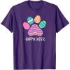 image:imageCute Dog Paw Easter Design with Colorful Eggs for Dog Lover TShirtPurple