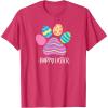 image:imageCute Dog Paw Easter Design with Colorful Eggs for Dog Lover TShirtRed Heather