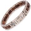 image:imageHero Company Bowie Frontiersman Mens Bracelet  Stainless Steel amp Wood Link Bracelet for Men  Helps Pair Veterans with a Service Dog or Shelter Dog