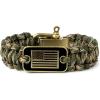 image:imageHero Company Camo Paracord Bracelet  Tactical Survival Bracelet for Men with Bronze USA Flag  Helps Pair Military Veterans with a Companion DogCamo Green