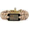 image:imageHero Company Camo Paracord Bracelet  Tactical Survival Bracelet for Men with Bronze USA Flag  Helps Pair Military Veterans with a Companion DogDesert Camo