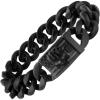 image:imageHero Company Cuban Link Bracelet for Men  Vindicta Retribution Black Skull Stainless Steel Bracelet  Helps Pair Veterans With A Service Dog or Shelter DogBlack