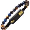 image:imageHero Company Nighthawk Tigers Eye Bracelet  American Flag Mens Beaded Bracelet  Helps Pair Veterans with a Service Dog or Shelter Dog