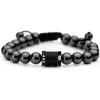 image:imageiHeartDogs Hero Company Magnetic Hematite Titanium Beads Bracelet  Magnetic Therapy Bracelet for Men and Women