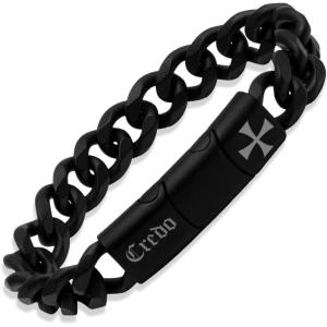 image:imageHero Company Black Cuban Link Bracelet for Men Knights Templar Sacred Oath  Helps Pair Veterans with a Service Dog or Shelter Dog