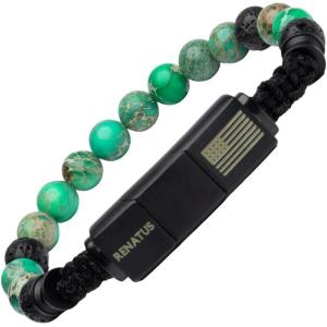 image:imageHero Company Phoenix Rising Fire Agate amp Lava Beaded Bracelet for Men  Helps Pair Veterans With A Service Dog Or Shelter Dog
