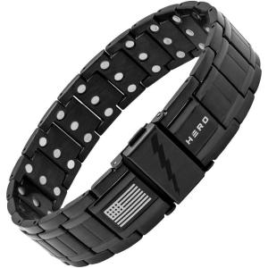 image:imageHero Company Titanium Magnetic Bracelet  Abrams Thunderbolt Tank Magnetic Therapy Bracelet with Link Removal Tool