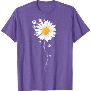 image:imagePaw Full of Daisies Paw Dog Lover TShirtPurple Heather