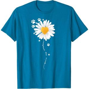 image:imagePaw Full of Daisies Paw Dog Lover TShirtSapphire Blue