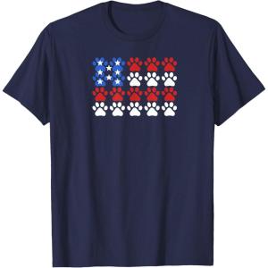 image:imageUSA Paw Print Design for Dog amp Cat Lovers TShirtNavy Blue