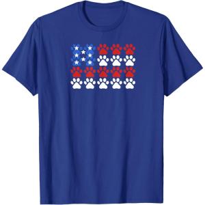 image:imageUSA Paw Print Design for Dog amp Cat Lovers TShirtRoyal Blue