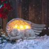 image:imageiHeartDogs Dog Memorial Gifts  Forever My Guardian Angel Garden Solar Light  Pet Memorial Stone