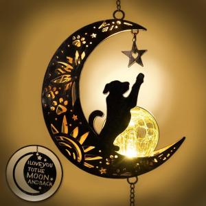 image:imageiHeartDogs Pet Memorial Wind Chime  I Love You to The Moon amp Back  The Ultimate Garden Solar Lantern for Dog Lovers