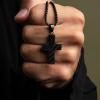 image:imageHero Company In God We Trust American Flag Cross Necklace for Men  Stainless Steel Christian Necklace  Helps Pair Veterans with a Service Dog or Shelter Dog