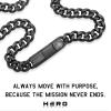image:imageHero Company Never Retreat Alpha Wolf Black Chain Necklace for Men  Helps Pair Veterans With A Service Dog Or Shelter Dog