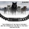 image:imageHero Company Never Retreat Alpha Wolf Black Chain Necklace for Men  Helps Pair Veterans With A Service Dog Or Shelter Dog