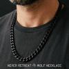 image:imageHero Company Never Retreat Alpha Wolf Black Chain Necklace for Men  Helps Pair Veterans With A Service Dog Or Shelter Dog